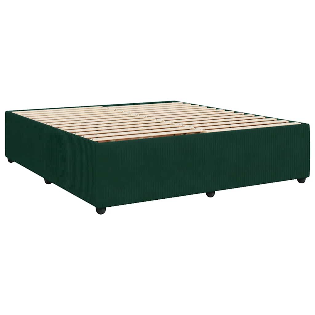 Boxspring met matras fluweel donkergroen 180x200 cm is nu te koop bij PeponiXL, paradijselijk wonen!