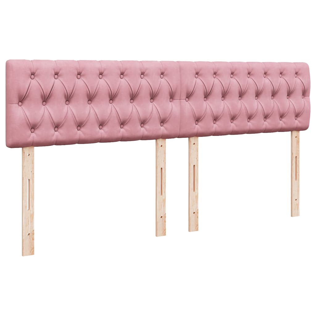 Boxspring met matras fluweel roze 200x200 cm is nu te koop bij PeponiXL, paradijselijk wonen!