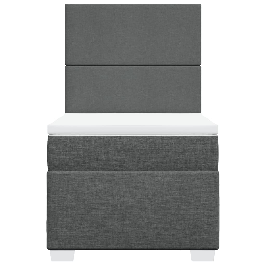 Boxspring met matras stof donkergrijs 80x200 cm is nu te koop bij PeponiXL, paradijselijk wonen!