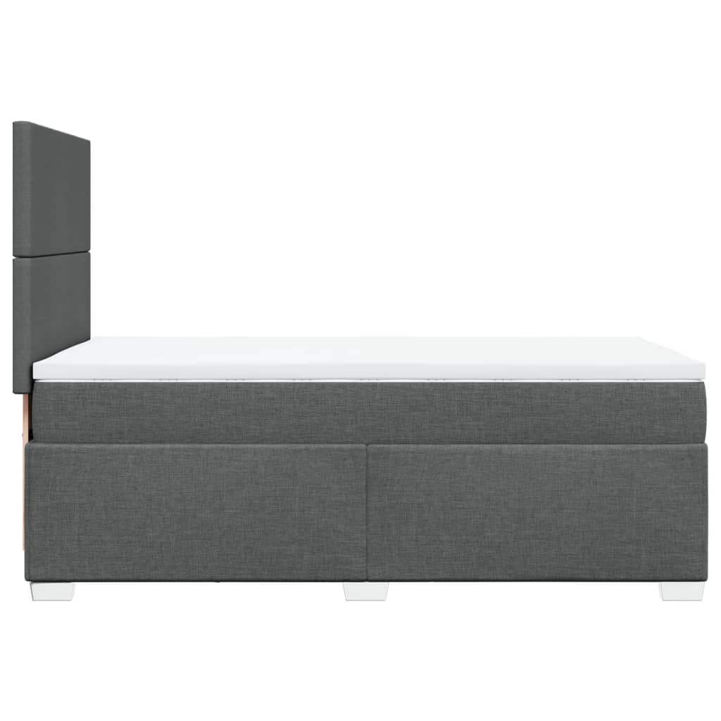Boxspring met matras stof donkergrijs 80x200 cm is nu te koop bij PeponiXL, paradijselijk wonen!