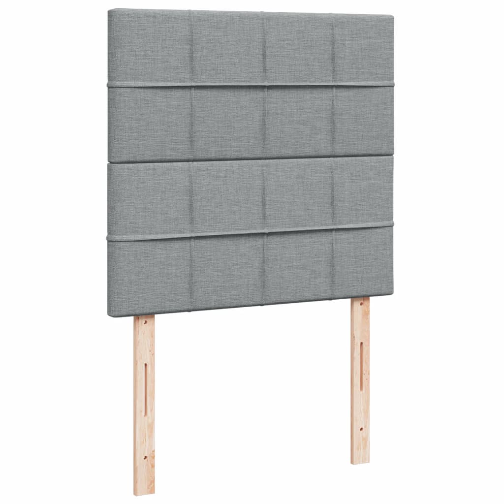 Boxspring met matras stof lichtgrijs 80x200 cm is nu te koop bij PeponiXL, paradijselijk wonen!
