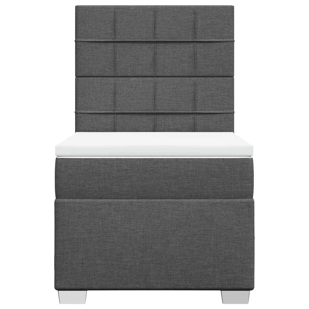 Boxspring met matras stof donkergrijs 80x200 cm is nu te koop bij PeponiXL, paradijselijk wonen!