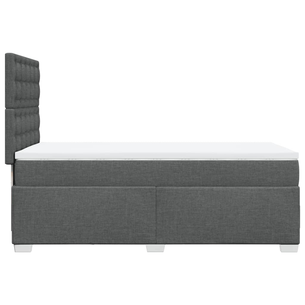 Boxspring met matras stof donkergrijs 80x200 cm is nu te koop bij PeponiXL, paradijselijk wonen!