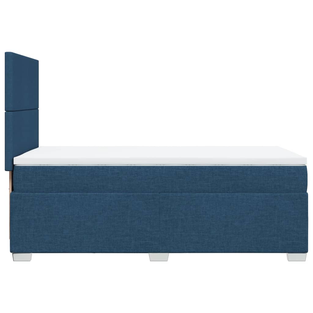 Boxspring met matras stof blauw 90x190 cm is nu te koop bij PeponiXL, paradijselijk wonen!