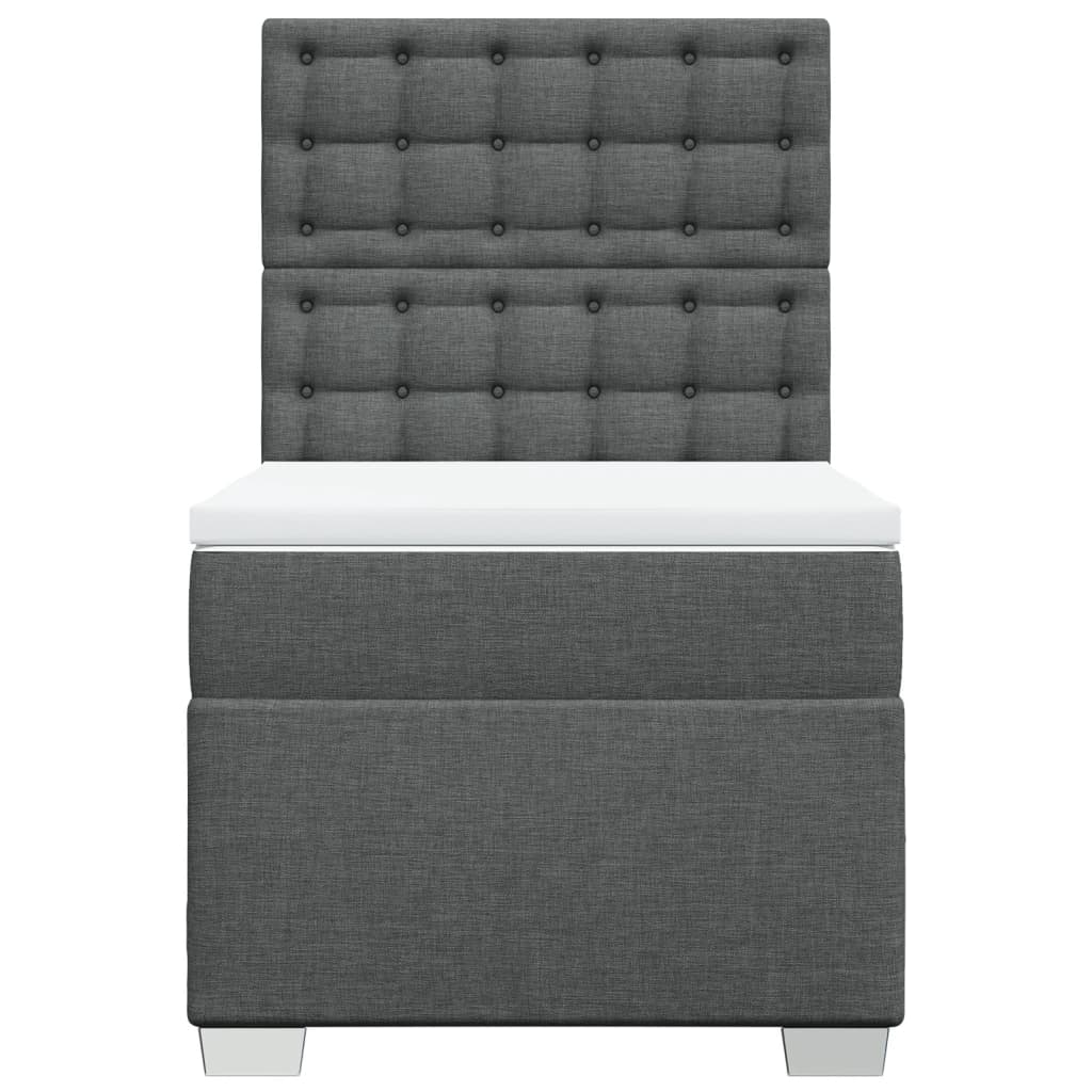 Boxspring met matras stof donkergrijs 90x190 cm is nu te koop bij PeponiXL, paradijselijk wonen!