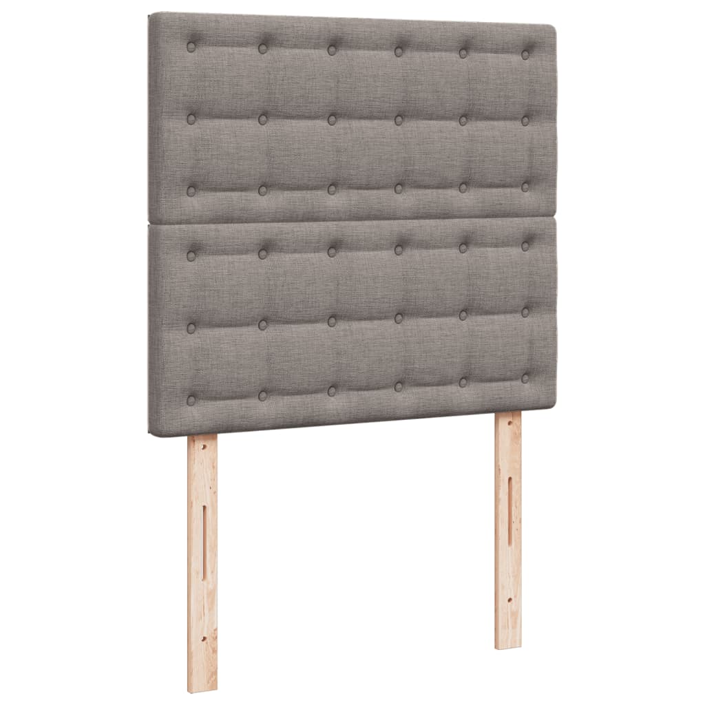 Boxspring met matras stof taupe 90x190 cm is nu te koop bij PeponiXL, paradijselijk wonen!