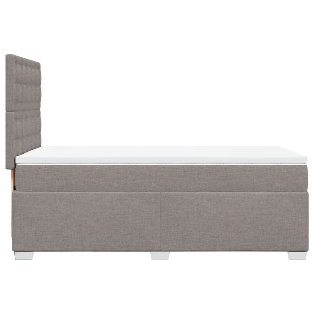 Boxspring met matras stof taupe 90x190 cm is nu te koop bij PeponiXL, paradijselijk wonen!