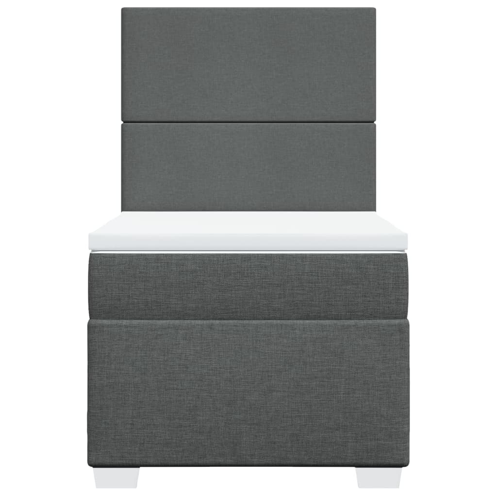 Boxspring met matras stof donkergrijs 90x200 cm is nu te koop bij PeponiXL, paradijselijk wonen!