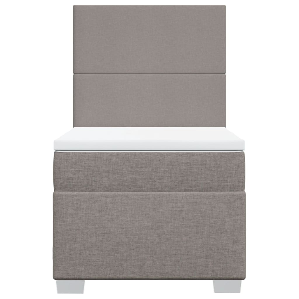 Boxspring met matras stof taupe 90x200 cm is nu te koop bij PeponiXL, paradijselijk wonen!