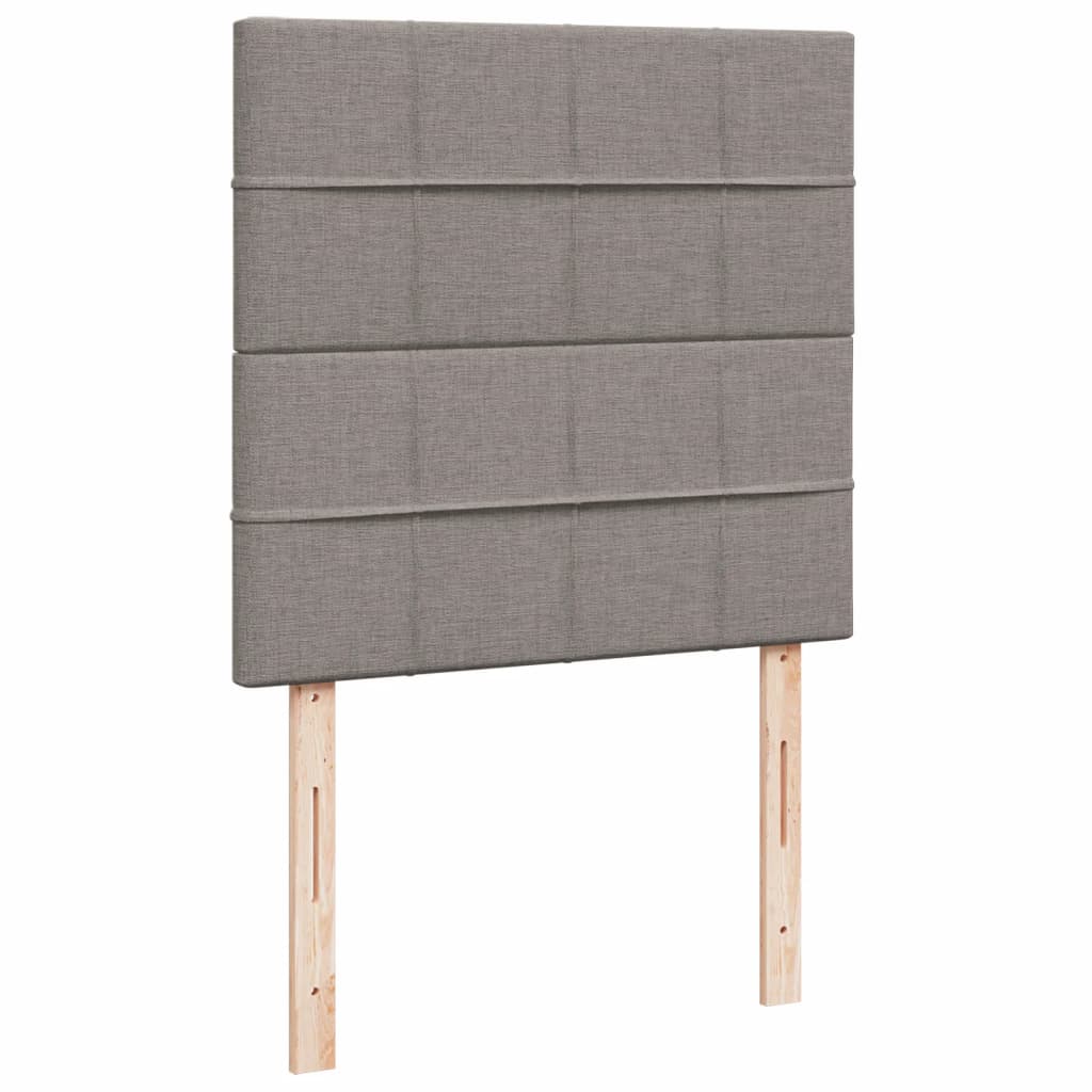 Boxspring met matras stof taupe 90x200 cm is nu te koop bij PeponiXL, paradijselijk wonen!