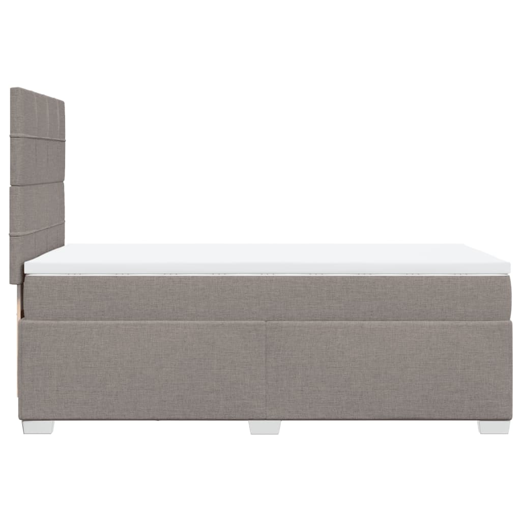 Boxspring met matras stof taupe 90x200 cm is nu te koop bij PeponiXL, paradijselijk wonen!