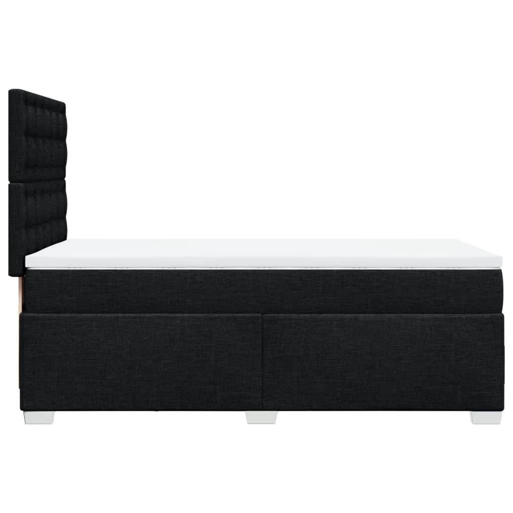 Boxspring met matras stof zwart 90x200 cm is nu te koop bij PeponiXL, paradijselijk wonen!