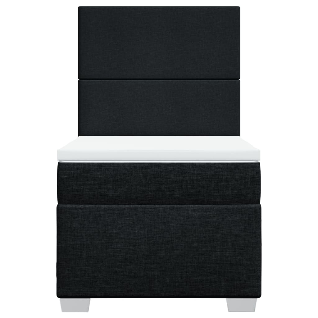 Boxspring met matras stof zwart 100x200 cm is nu te koop bij PeponiXL, paradijselijk wonen!