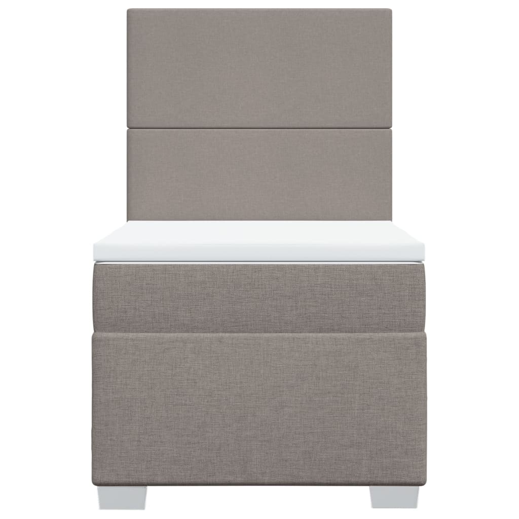 Boxspring met matras stof taupe 100x200 cm is nu te koop bij PeponiXL, paradijselijk wonen!