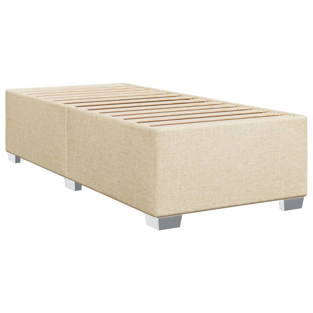 Boxspring met matras stof crèmekleurig 100x200 cm is nu te koop bij PeponiXL, paradijselijk wonen!
