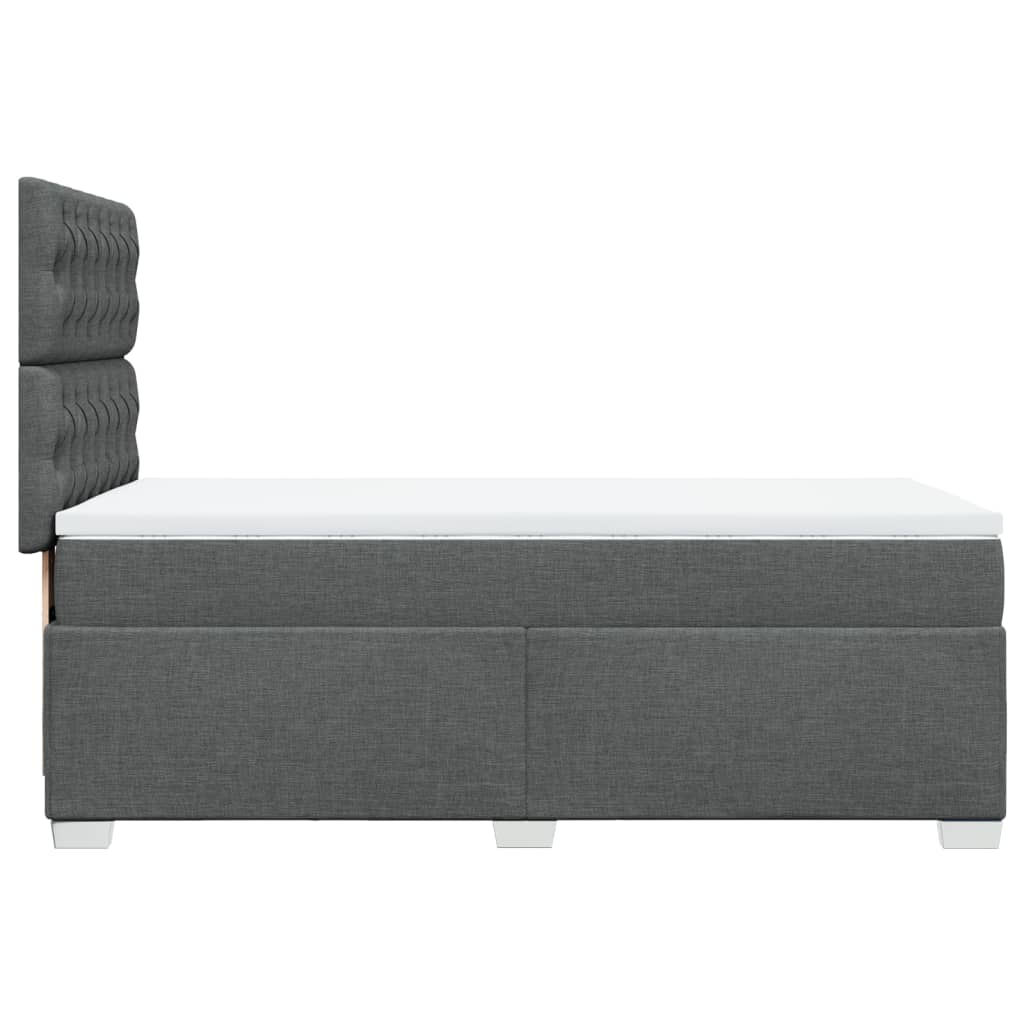 Boxspring met matras stof donkergrijs 100x200 cm is nu te koop bij PeponiXL, paradijselijk wonen!