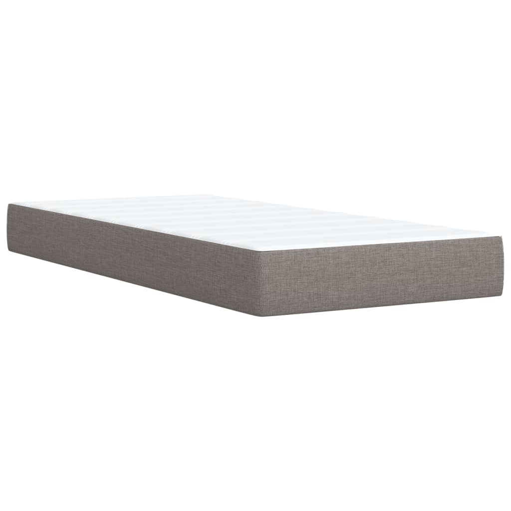 Boxspring met matras stof taupe 100x200 cm is nu te koop bij PeponiXL, paradijselijk wonen!