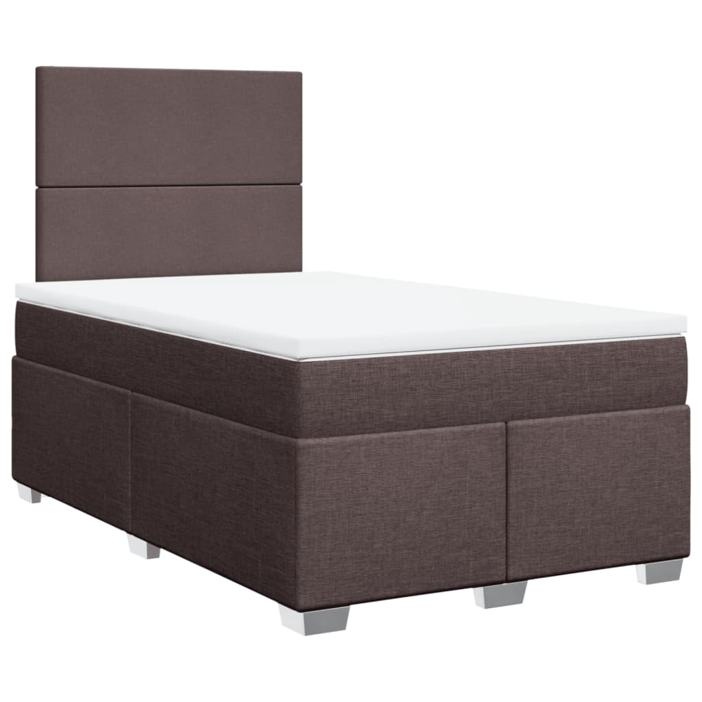 Boxspring met matras stof donkerbruin 120x200 cm is nu te koop bij PeponiXL, paradijselijk wonen!