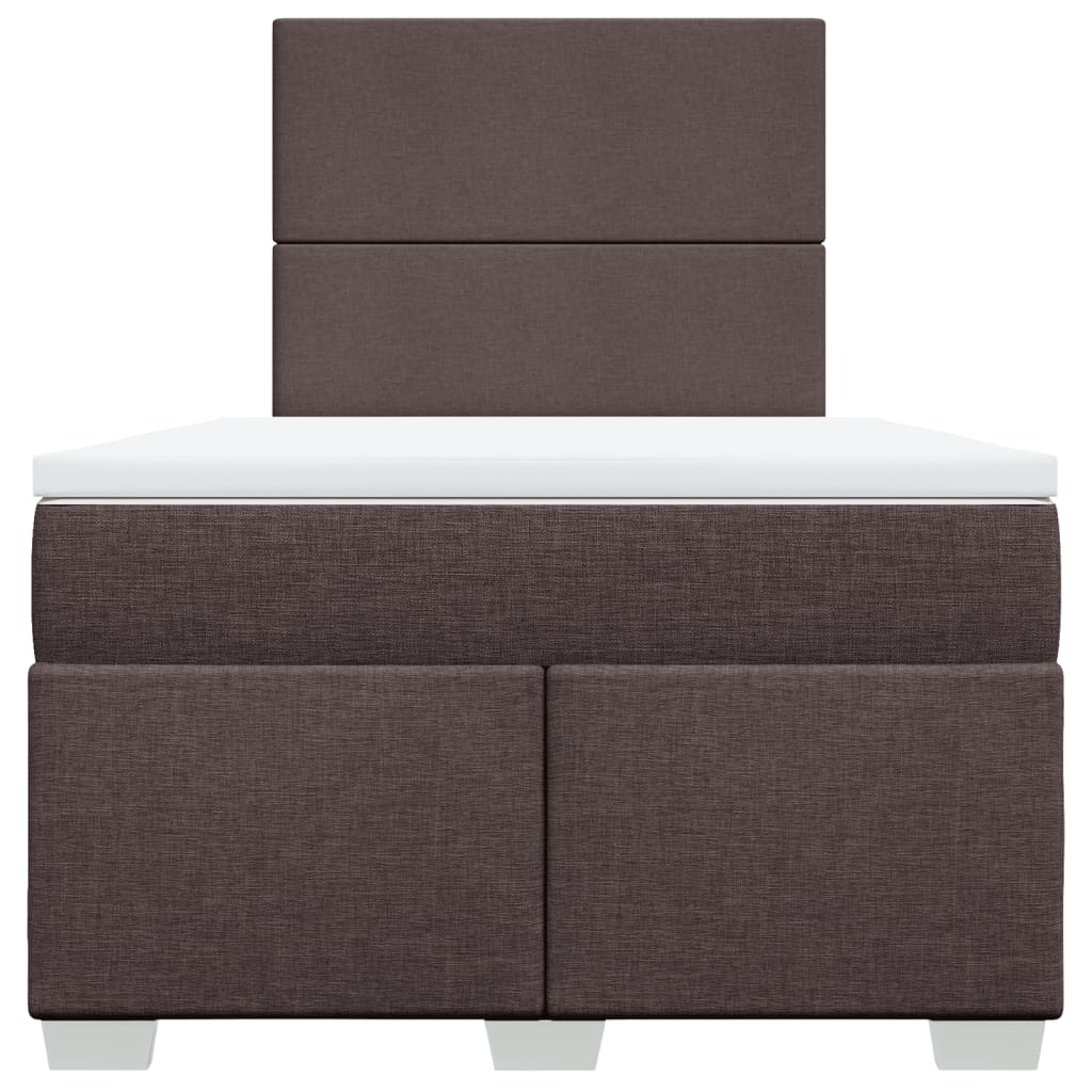 Boxspring met matras stof donkerbruin 120x200 cm is nu te koop bij PeponiXL, paradijselijk wonen!