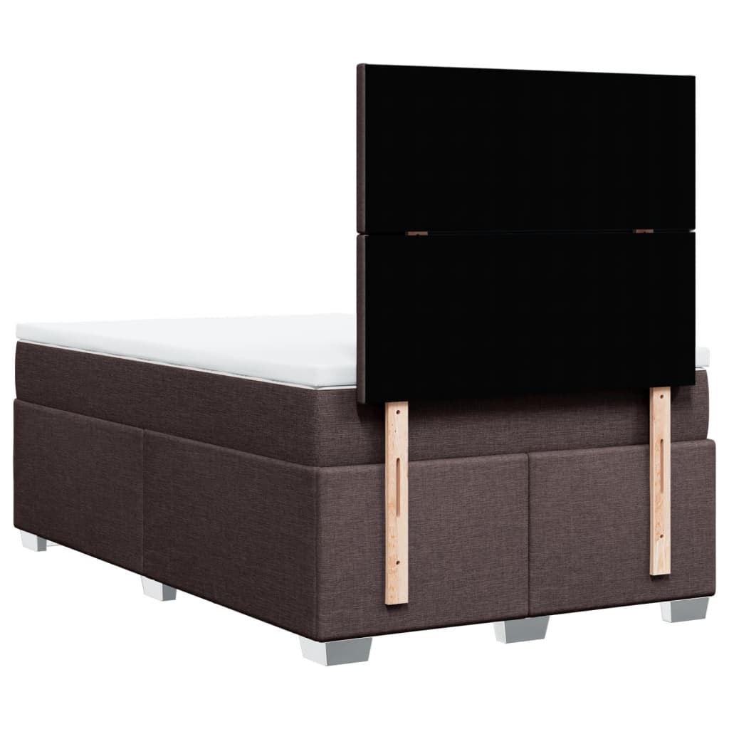 Boxspring met matras stof donkerbruin 120x200 cm is nu te koop bij PeponiXL, paradijselijk wonen!