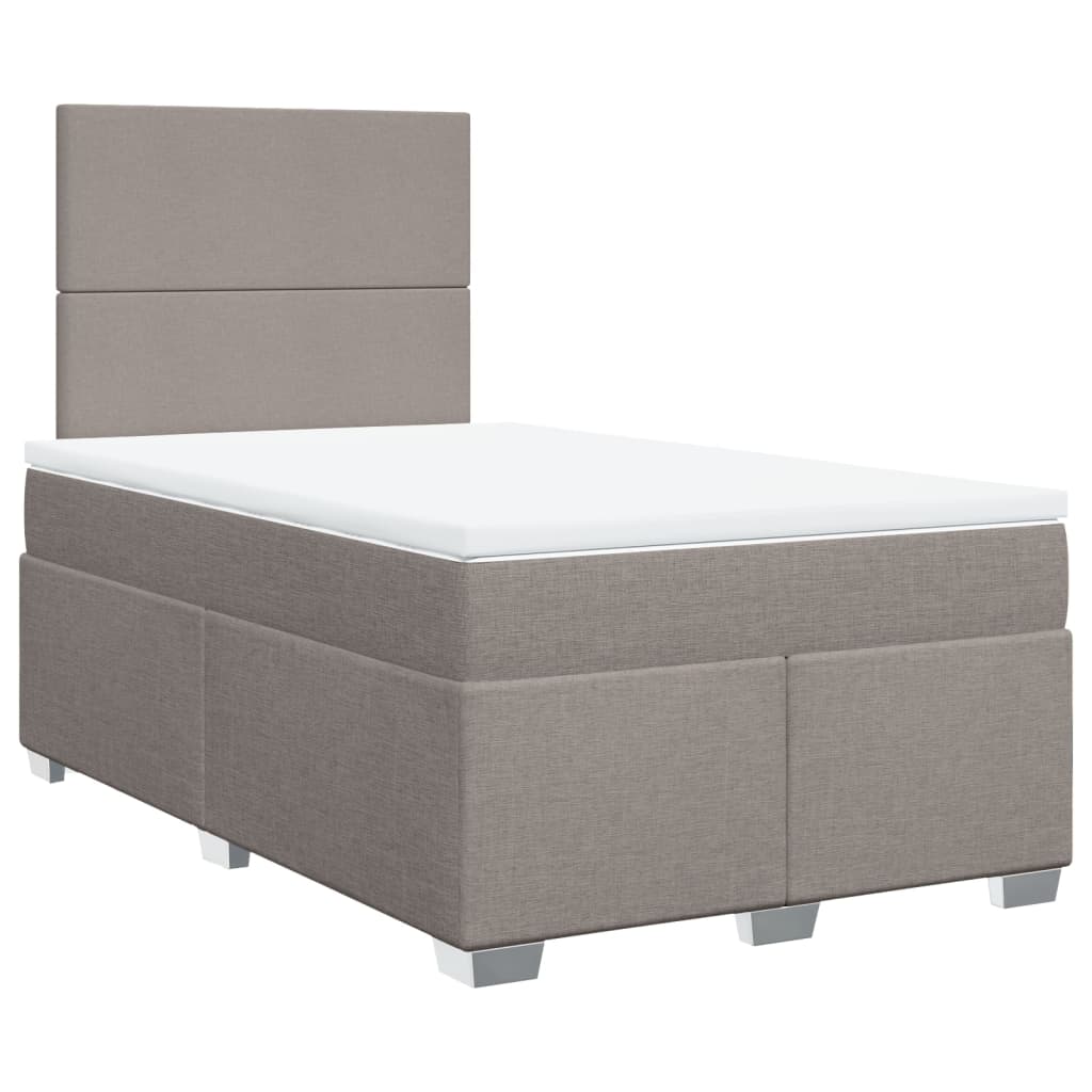 Boxspring met matras stof taupe 120x200 cm is nu te koop bij PeponiXL, paradijselijk wonen!