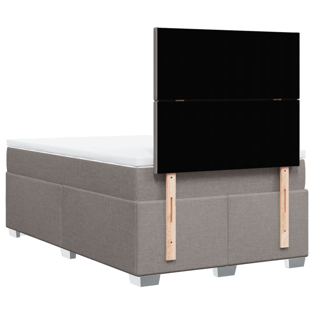 Boxspring met matras stof taupe 120x200 cm is nu te koop bij PeponiXL, paradijselijk wonen!