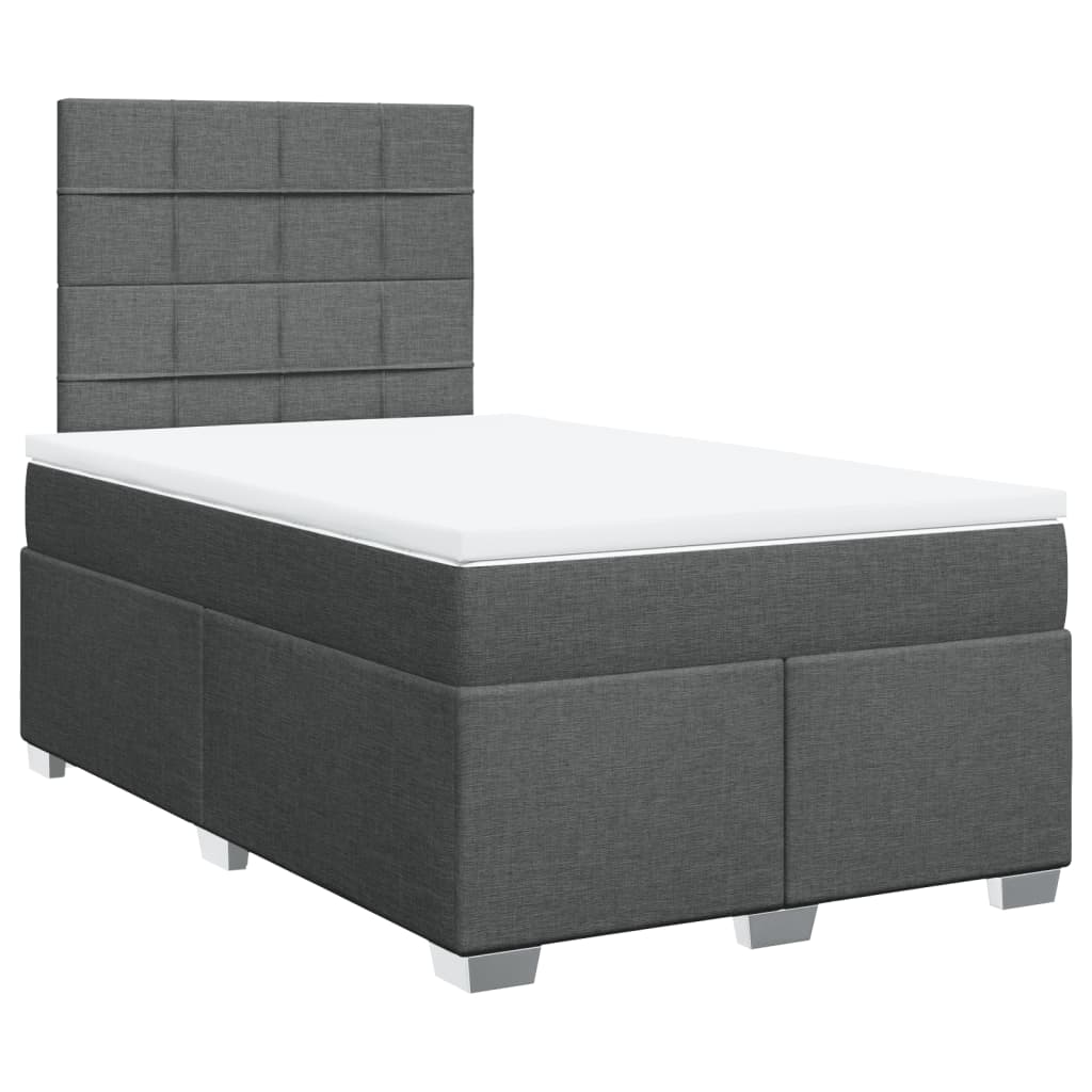 Boxspring met matras stof donkergrijs 120x200 cm is nu te koop bij PeponiXL, paradijselijk wonen!