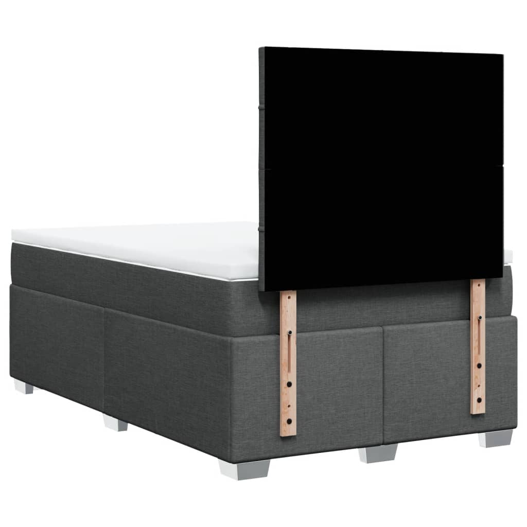 Boxspring met matras stof donkergrijs 120x200 cm is nu te koop bij PeponiXL, paradijselijk wonen!