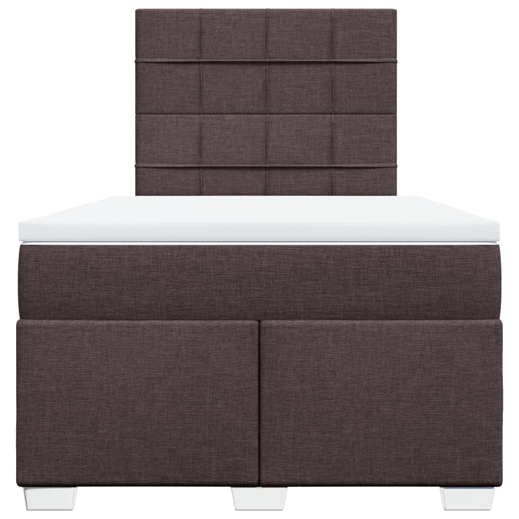 Boxspring met matras stof donkerbruin 120x200 cm is nu te koop bij PeponiXL, paradijselijk wonen!
