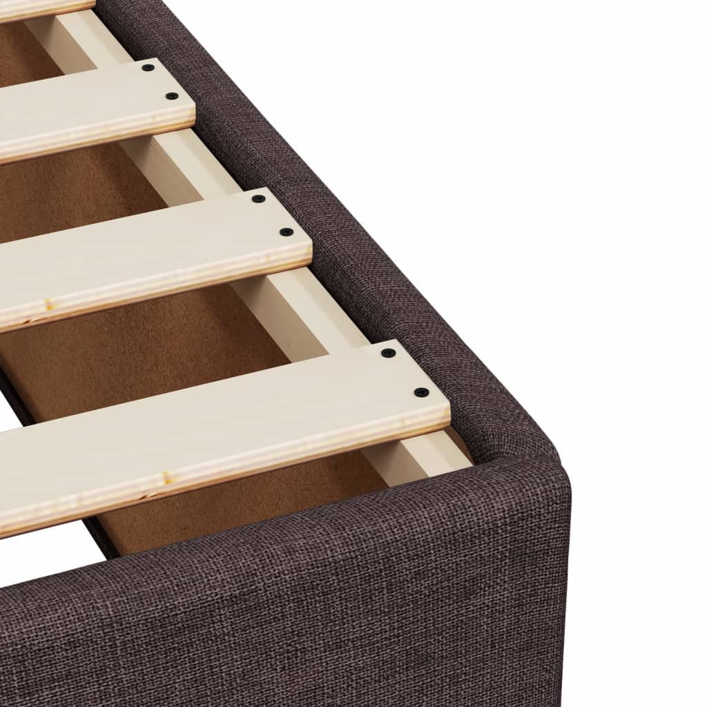 Boxspring met matras stof donkerbruin 120x200 cm is nu te koop bij PeponiXL, paradijselijk wonen!