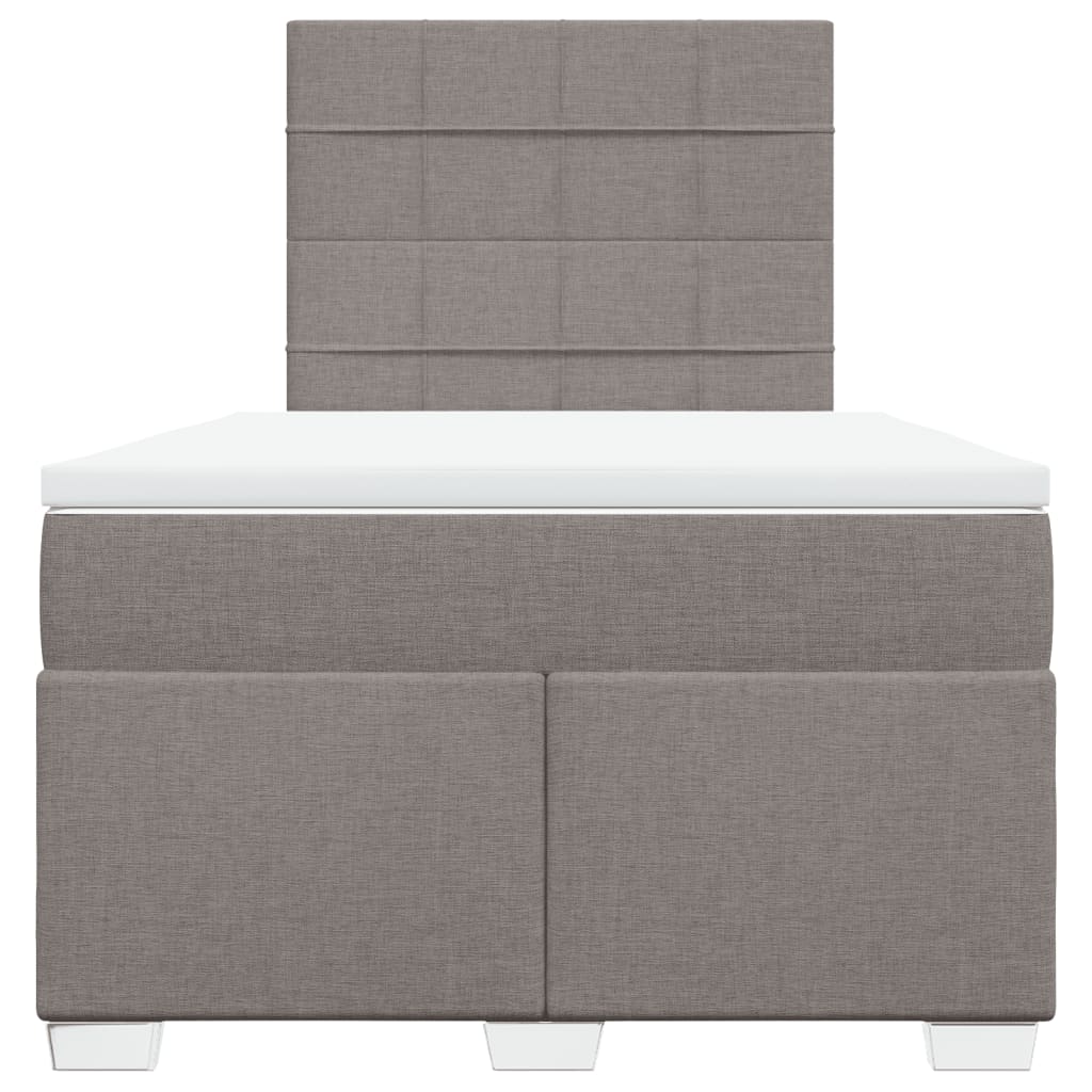 Boxspring met matras stof taupe 120x200 cm is nu te koop bij PeponiXL, paradijselijk wonen!