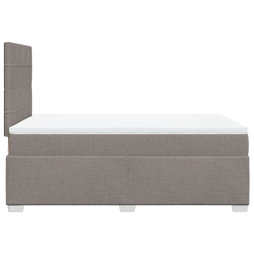 Boxspring met matras stof taupe 120x200 cm is nu te koop bij PeponiXL, paradijselijk wonen!