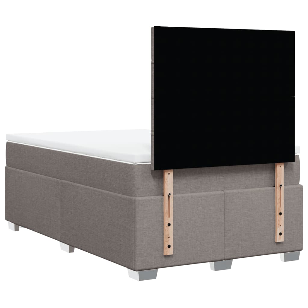 Boxspring met matras stof taupe 120x200 cm is nu te koop bij PeponiXL, paradijselijk wonen!