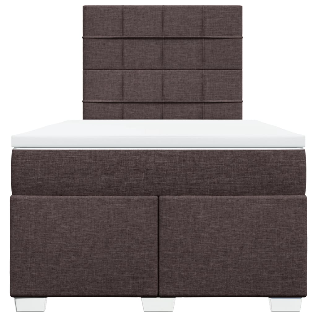 Boxspring met matras stof donkerbruin 120x200 cm is nu te koop bij PeponiXL, paradijselijk wonen!