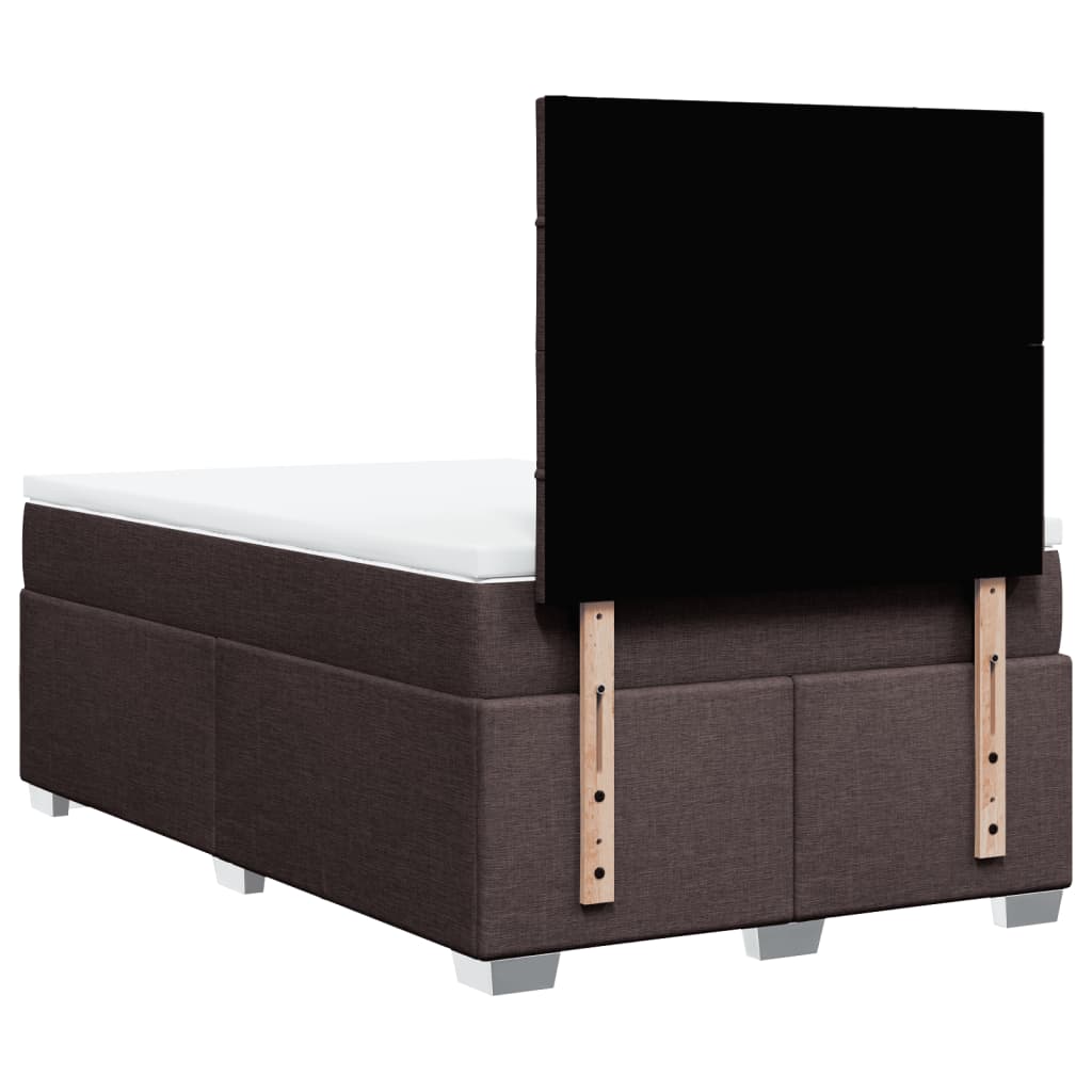 Boxspring met matras stof donkerbruin 120x200 cm is nu te koop bij PeponiXL, paradijselijk wonen!
