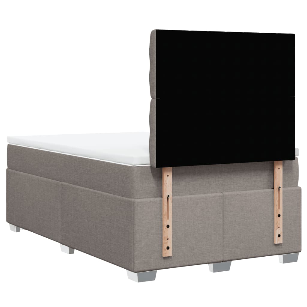 Boxspring met matras stof taupe 120x200 cm is nu te koop bij PeponiXL, paradijselijk wonen!