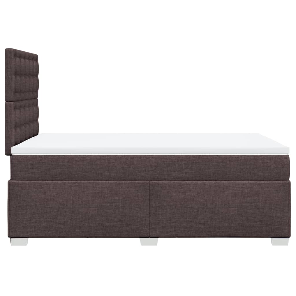 Boxspring met matras stof donkerbruin 120x200 cm is nu te koop bij PeponiXL, paradijselijk wonen!
