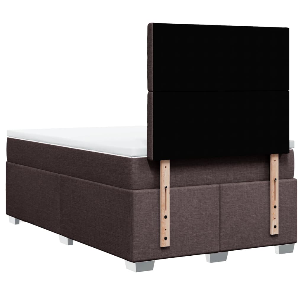 Boxspring met matras stof donkerbruin 120x200 cm is nu te koop bij PeponiXL, paradijselijk wonen!