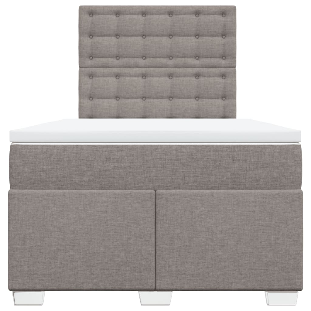 Boxspring met matras stof taupe 120x200 cm is nu te koop bij PeponiXL, paradijselijk wonen!