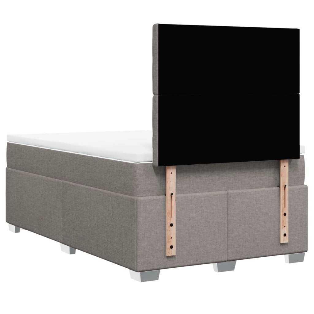 Boxspring met matras stof taupe 120x200 cm is nu te koop bij PeponiXL, paradijselijk wonen!