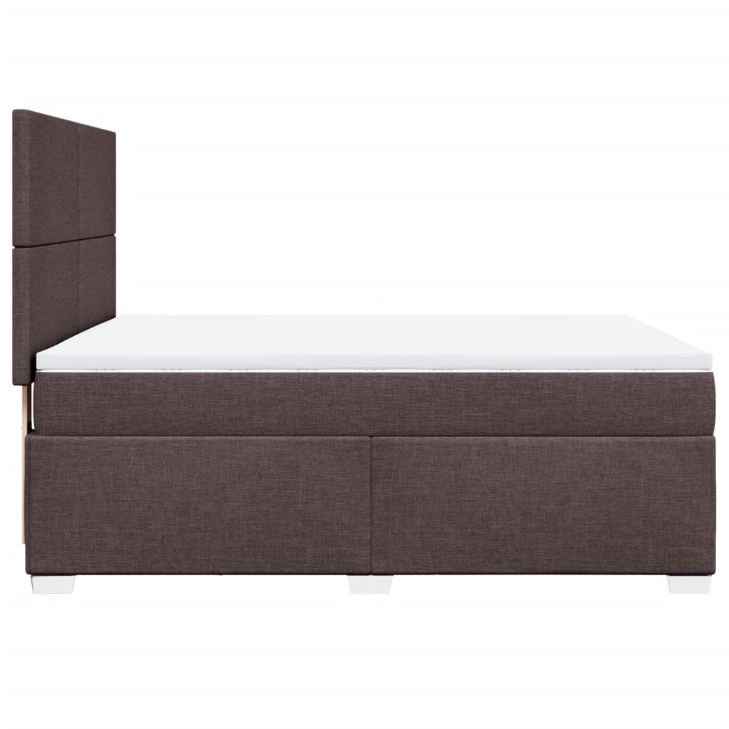 Boxspring met matras stof donkerbruin 140x190 cm is nu te koop bij PeponiXL, paradijselijk wonen!