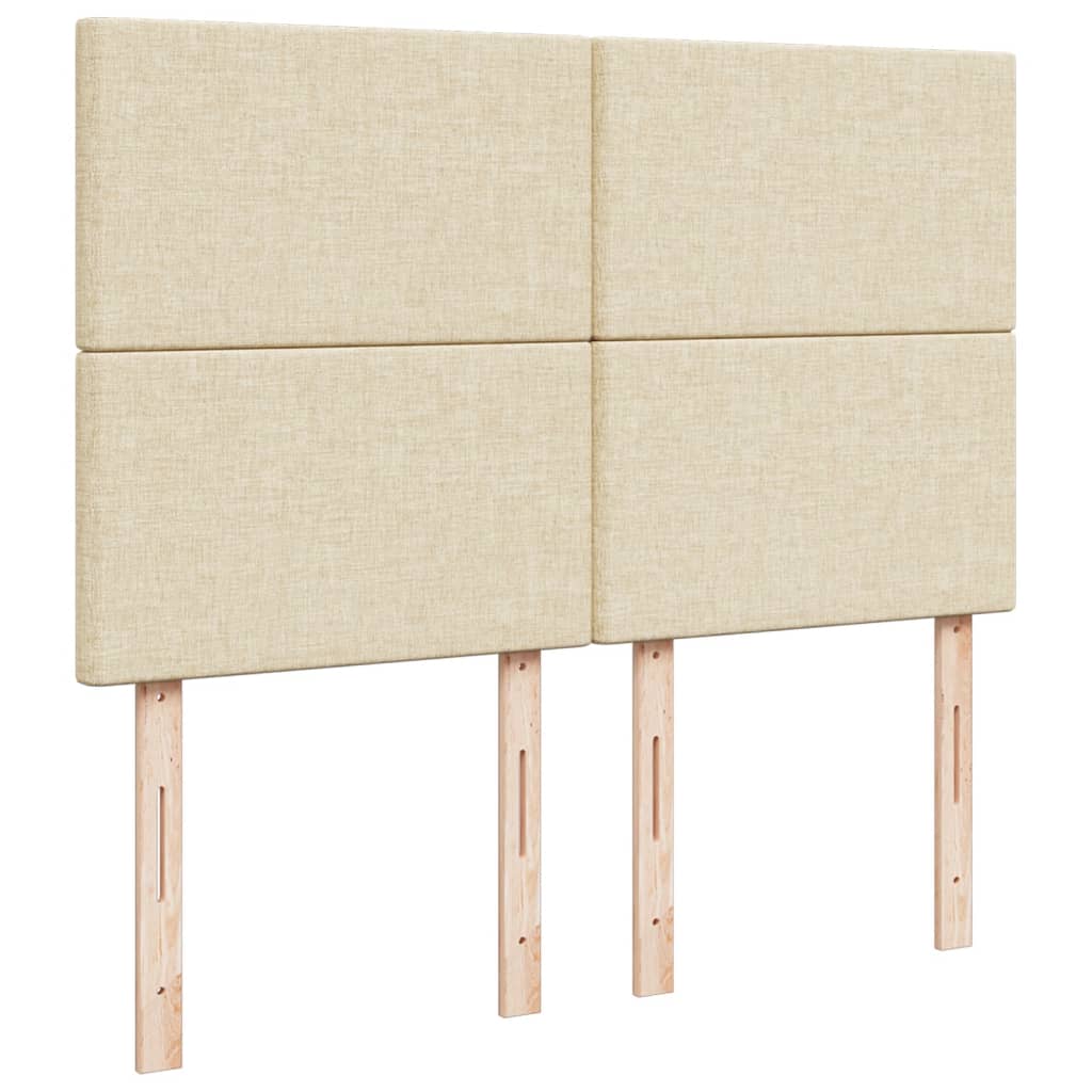 Boxspring met matras stof crèmekleurig 140x190 cm is nu te koop bij PeponiXL, paradijselijk wonen!