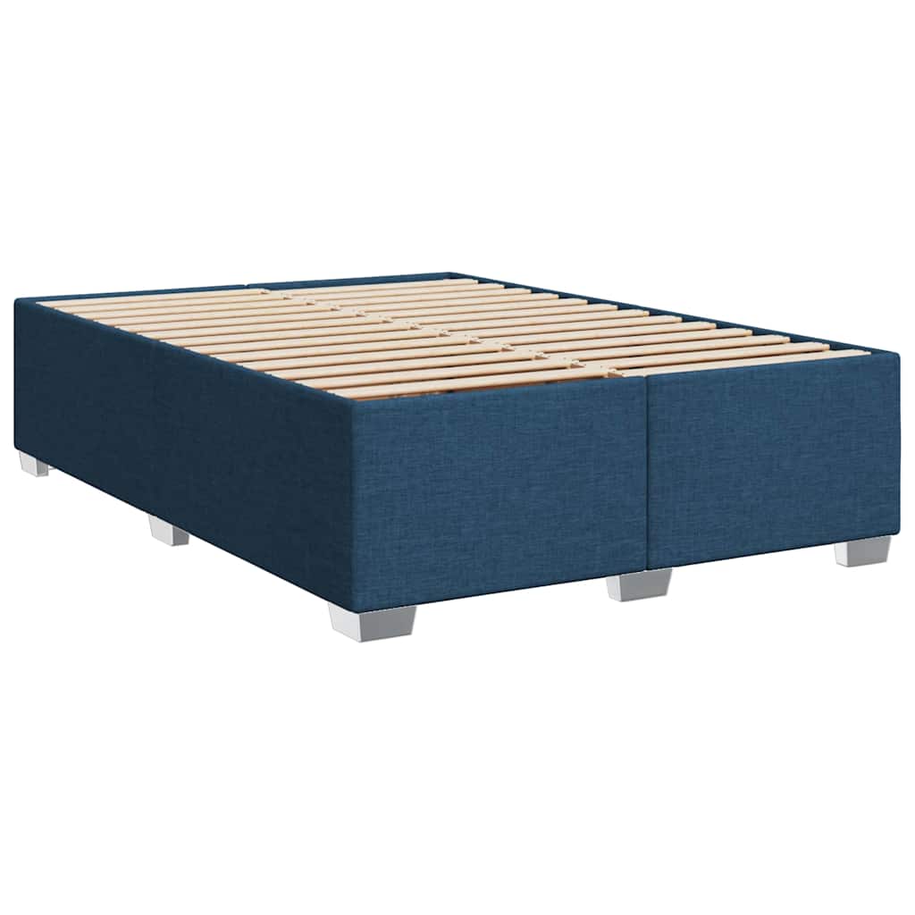 Boxspring met matras stof blauw 140x190 cm is nu te koop bij PeponiXL, paradijselijk wonen!