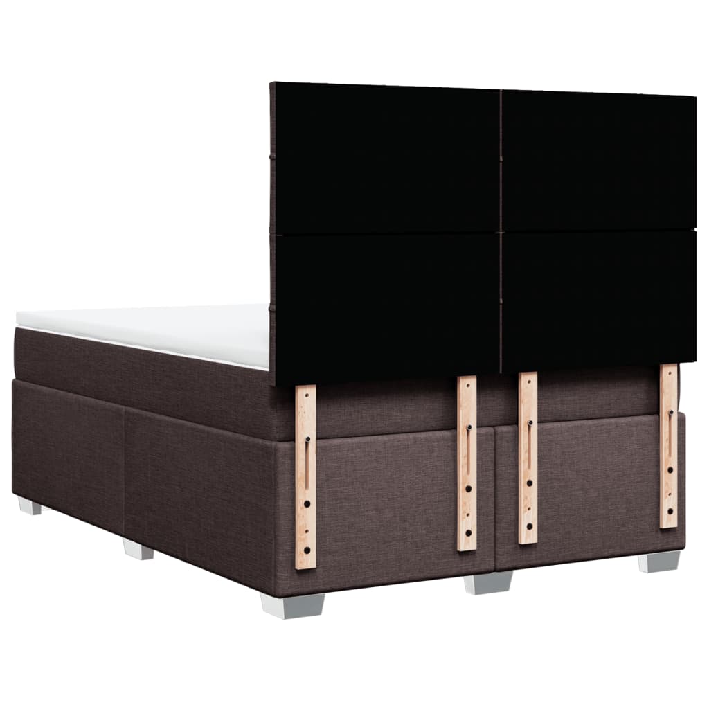 Boxspring met matras stof donkerbruin 140x190 cm is nu te koop bij PeponiXL, paradijselijk wonen!