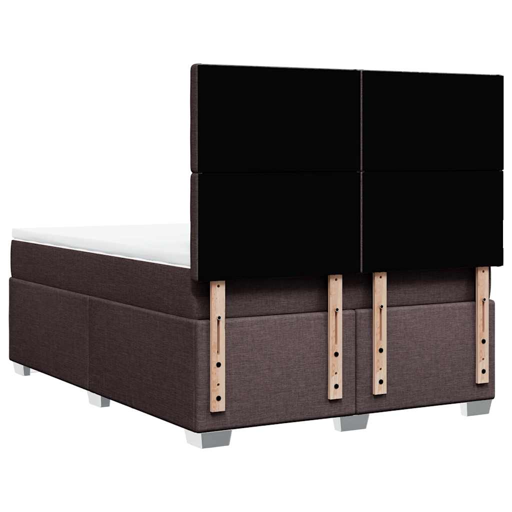 Boxspring met matras stof donkerbruin 140x190 cm is nu te koop bij PeponiXL, paradijselijk wonen!