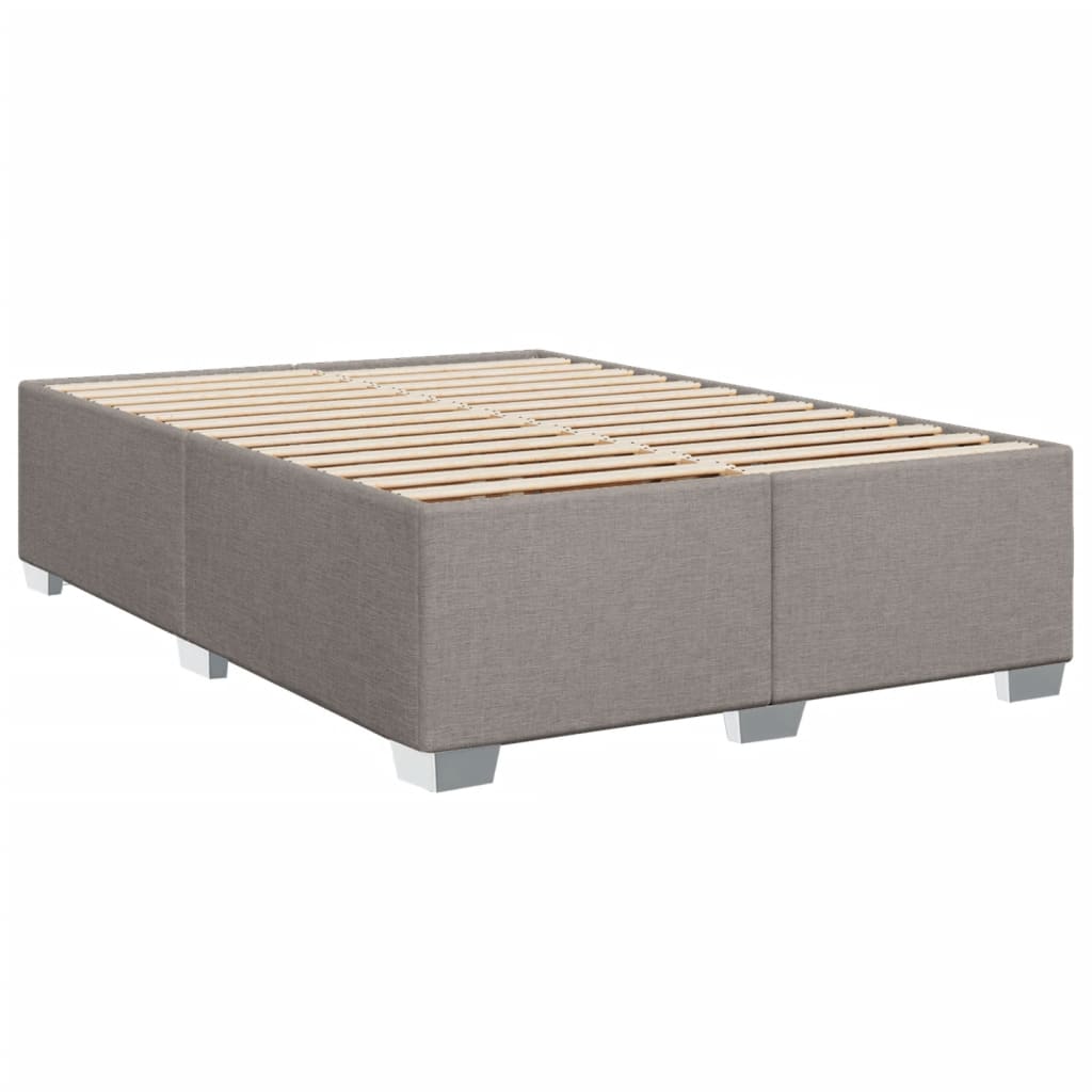 Boxspring met matras stof taupe 140x190 cm is nu te koop bij PeponiXL, paradijselijk wonen!