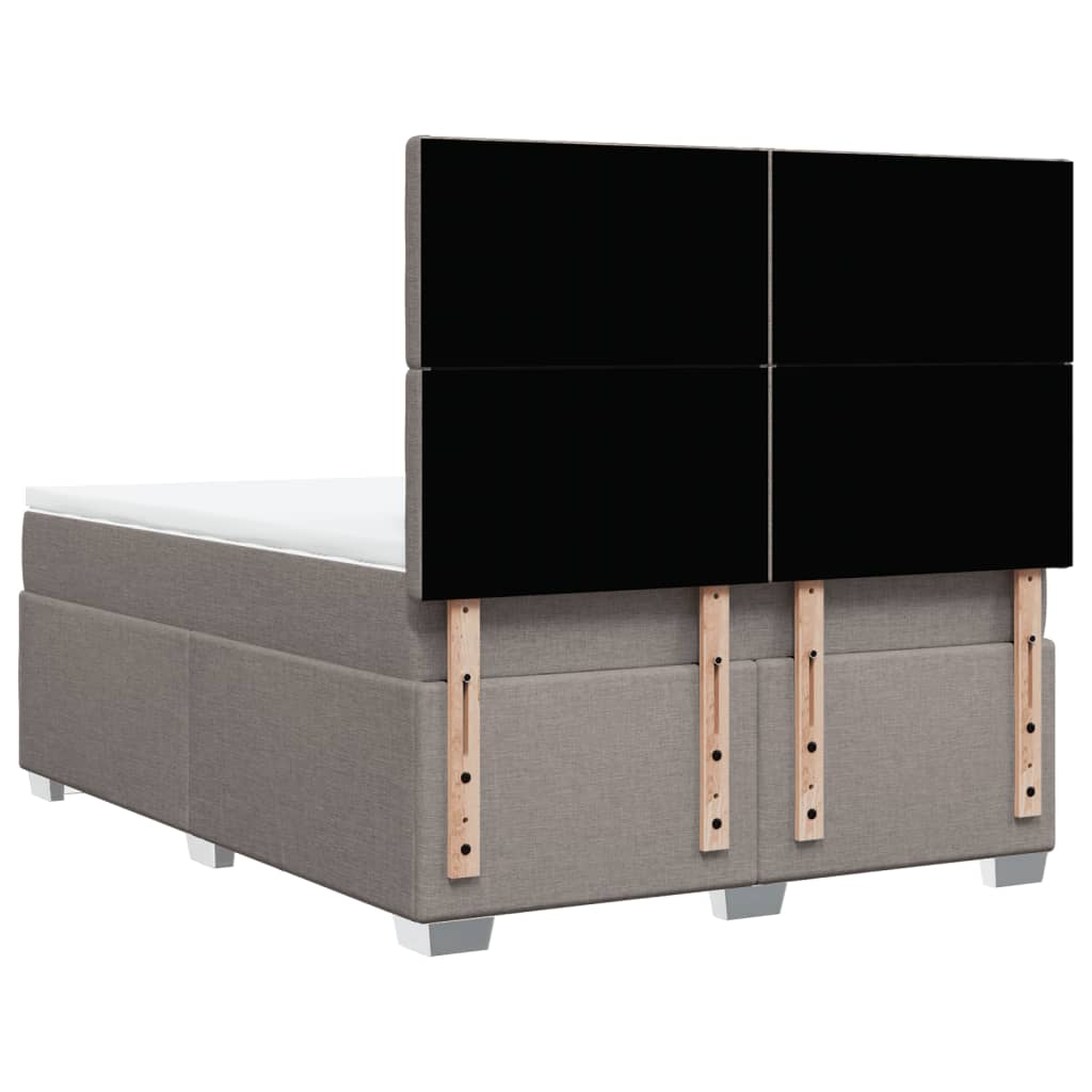 Boxspring met matras stof taupe 140x190 cm is nu te koop bij PeponiXL, paradijselijk wonen!