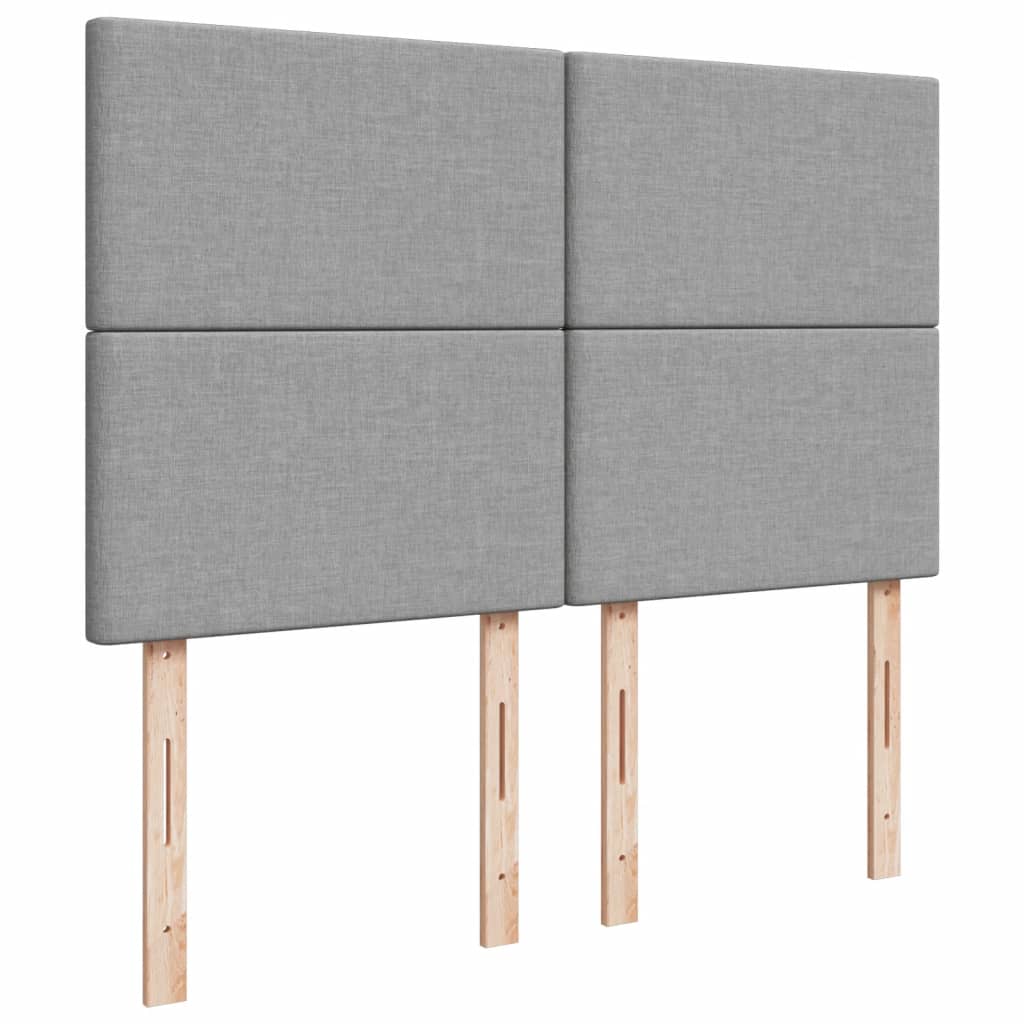 Boxspring met matras stof lichtgrijs 140x200 cm is nu te koop bij PeponiXL, paradijselijk wonen!