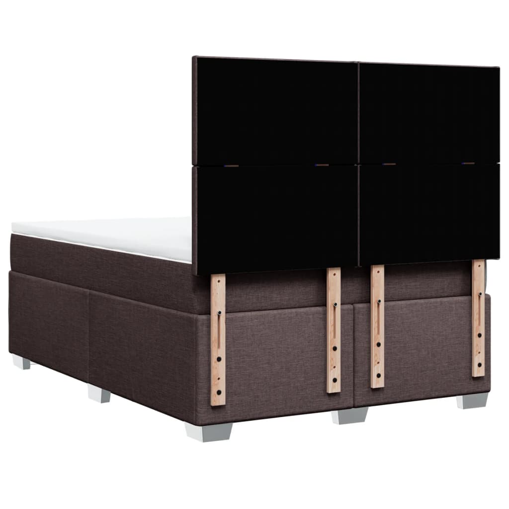 Boxspring met matras stof donkerbruin 140x200 cm is nu te koop bij PeponiXL, paradijselijk wonen!