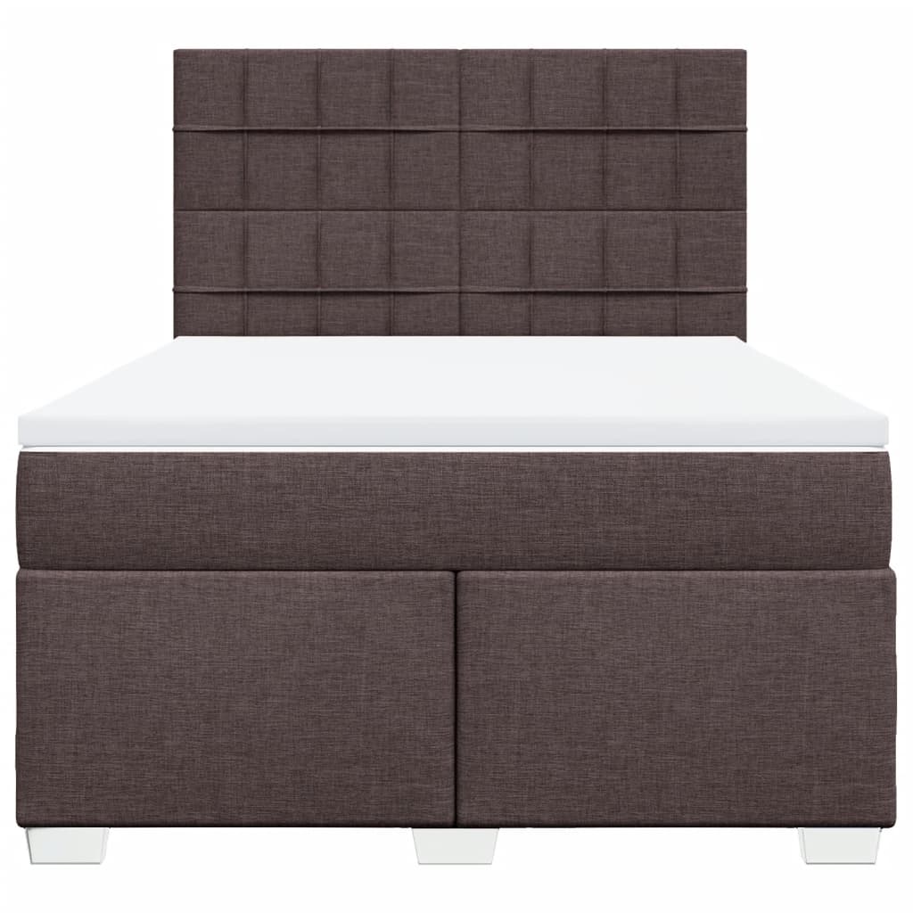 Boxspring met matras stof donkerbruin 140x200 cm is nu te koop bij PeponiXL, paradijselijk wonen!